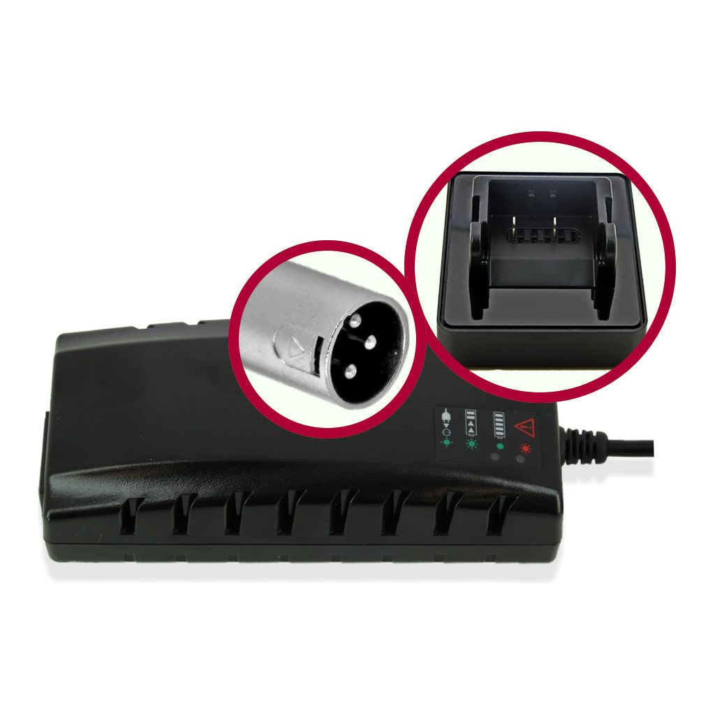 BMZ Ladegerät + Station BMZ Li-Ion 29,4V 4A Stecker rund 3-polig (28946)